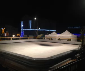 patinoire synthétique rambardes basses 144m²