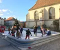 patinoire synthétique rambardes basses 72m²