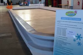 patinoire synthétique rambardes basses 108m²