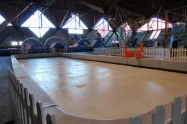 patinoire synthétique rambardes basses 72m²